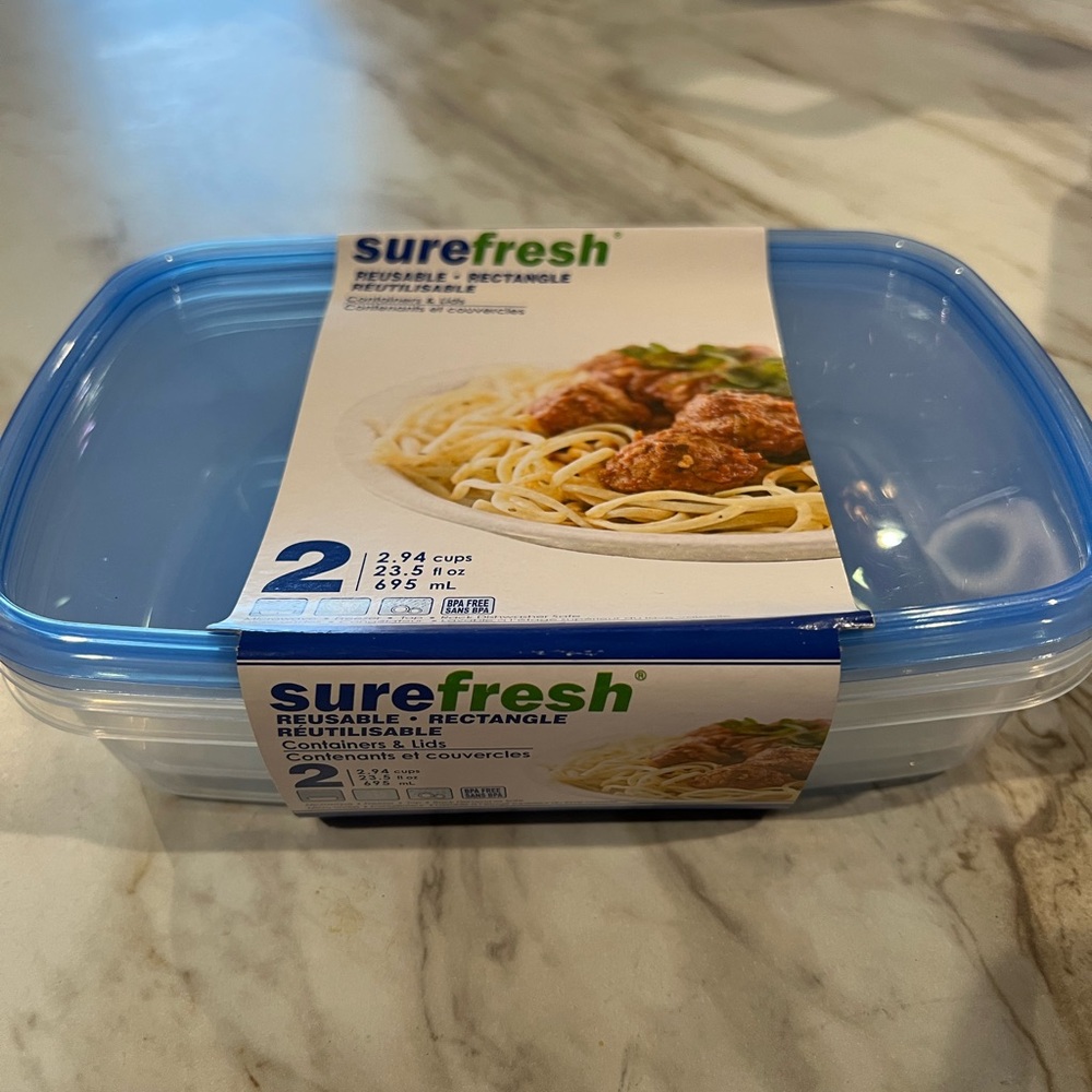 Refresh Blue Rectangular Food Storage Set